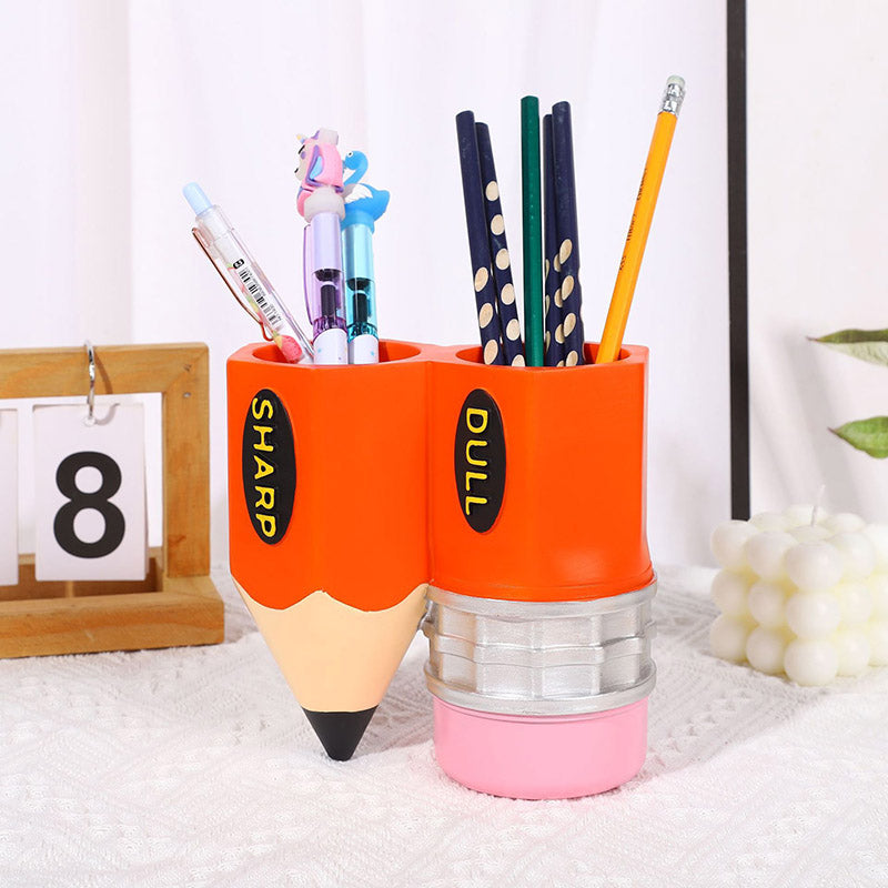 Personalized Pencil holder for primary school teachers desk sharp dull.