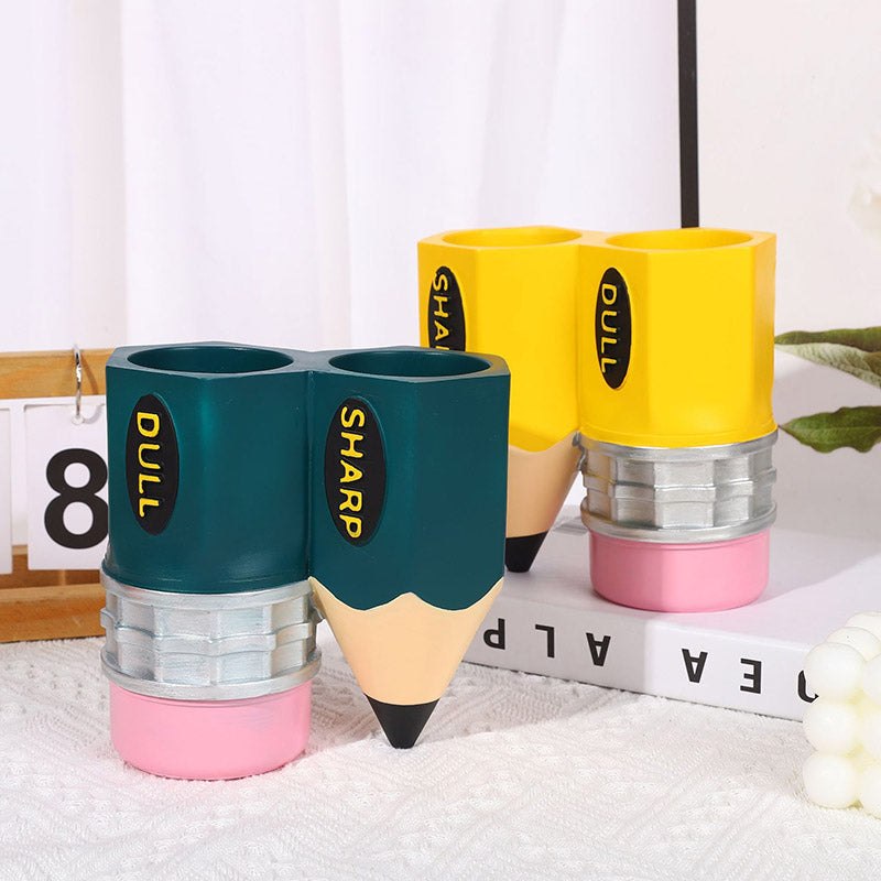 Personalized Pencil holder for primary school teachers desk sharp dull.