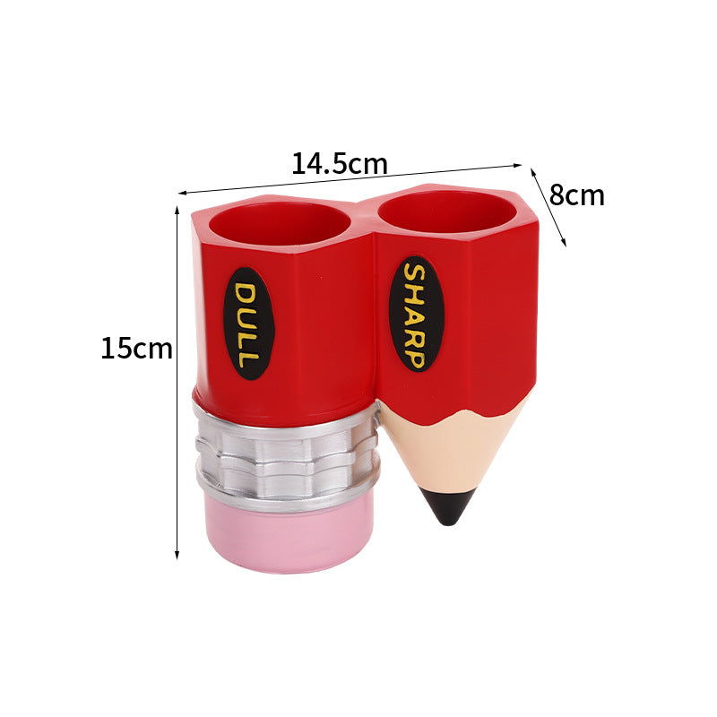 Personalized Pencil holder for primary school teachers desk sharp dull.