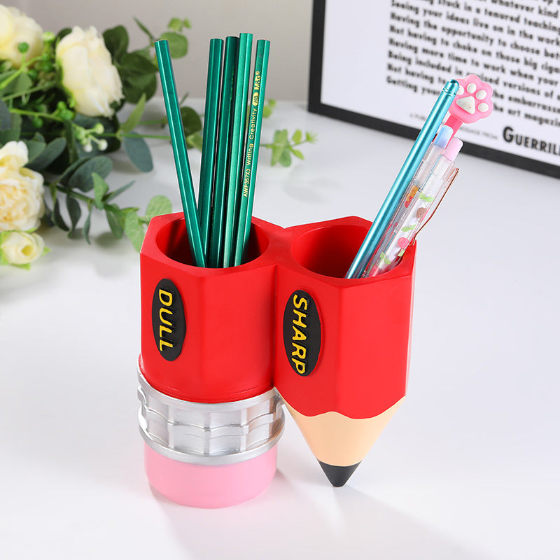 Personalized Pencil holder for primary school teachers desk sharp dull.