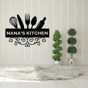 Kitchen Gifts, Custom Metal Sign for Kitchen, Personalized Kitchen Signs, Kitchen Wall Decor