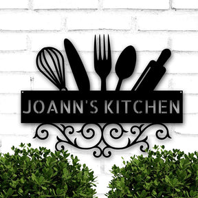 Kitchen Gifts, Custom Metal Sign for Kitchen, Personalized Kitchen Signs, Kitchen Wall Decor