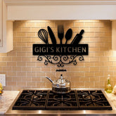 Kitchen Gifts, Custom Metal Sign for Kitchen, Personalized Kitchen Signs, Kitchen Wall Decor